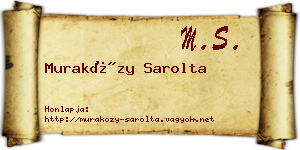Muraközy Sarolta névjegykártya
