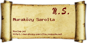 Muraközy Sarolta névjegykártya